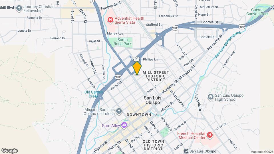 1116 Peach St Map and Location Details