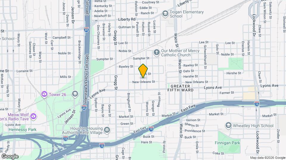 1704 Pannell St Map and Location Details