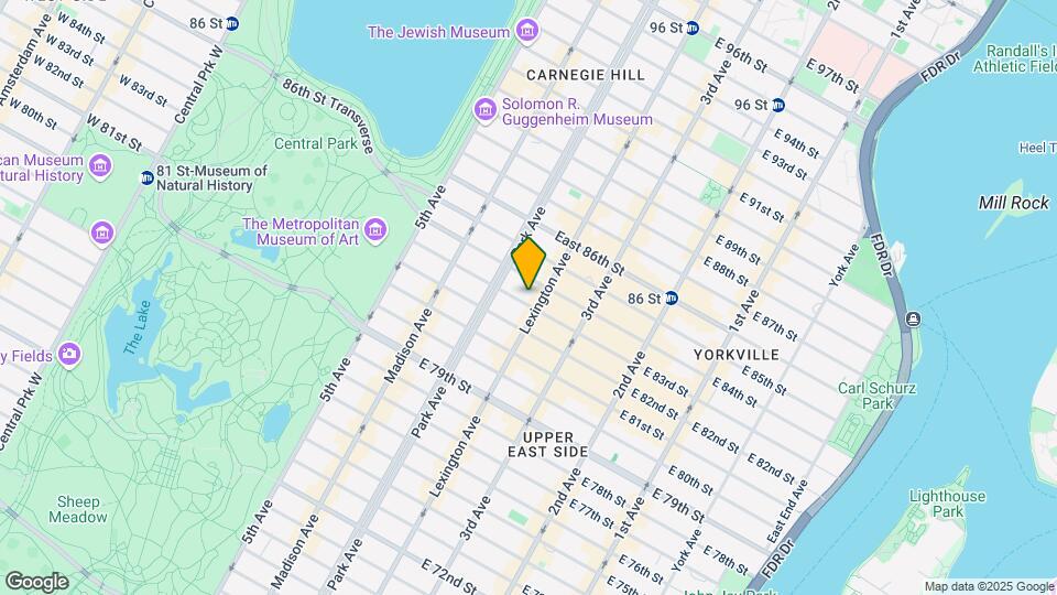 125 E 83rd St Mapa y Detalles de la Ubicación