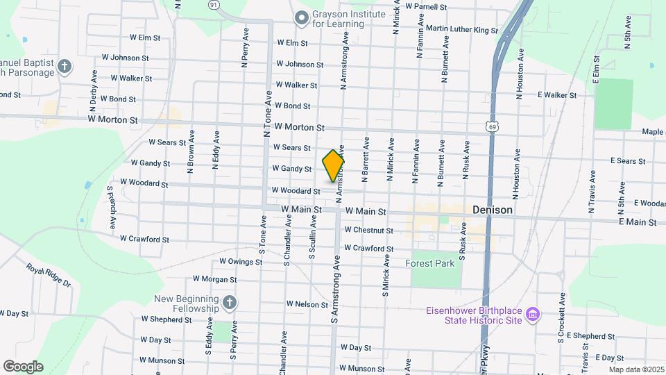 821 W Woodard St Map and Location Details