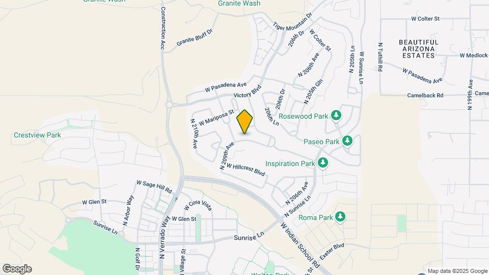 20804 W Meadowbrook Ave Map and Location Details