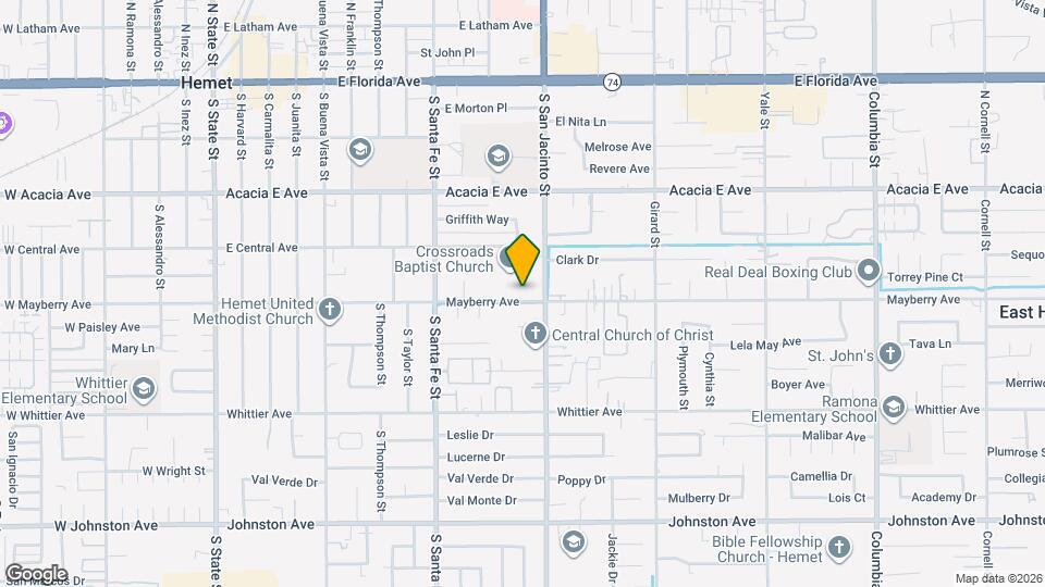 1220 E Mayberry Ave Mapa y Detalles de la Ubicación