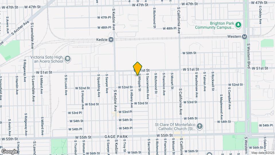 5122 S Whipple St, Unit Basement Map and Location Details