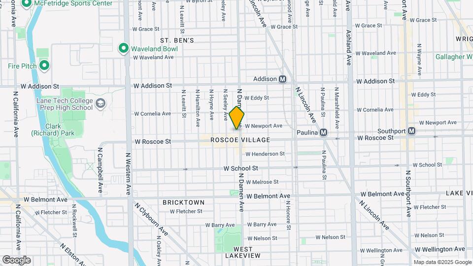 3414 N Damen Ave Map and Location Details