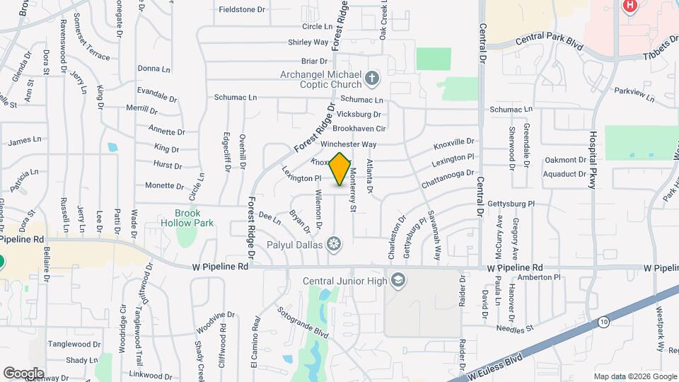1421 Bryan Dr Map and Location Details