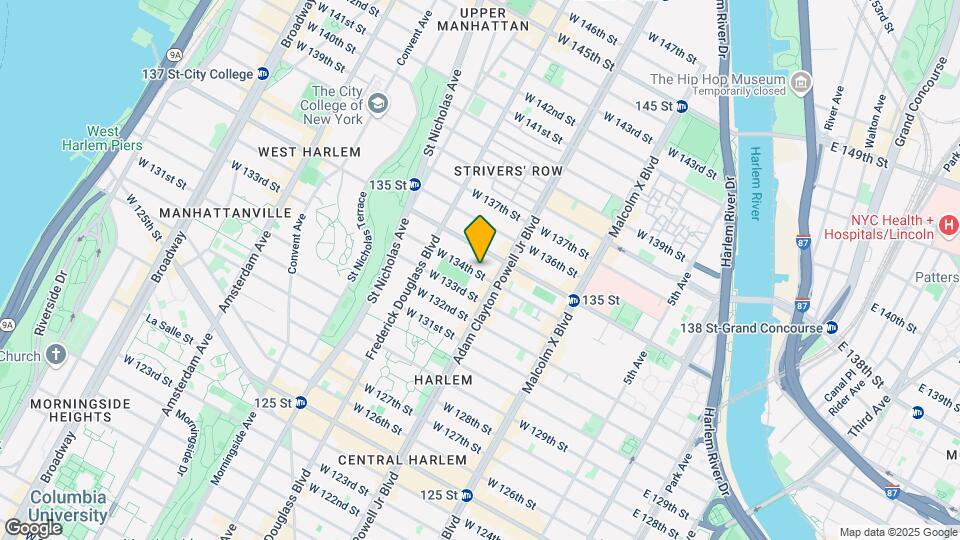 215 W 134th St Map and Location Details