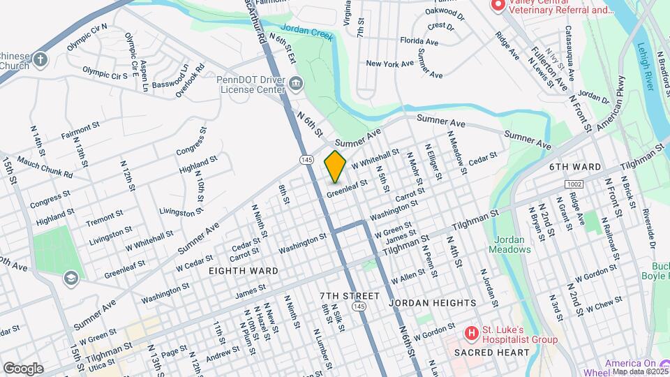 625 Greenleaf St Map and Location Details