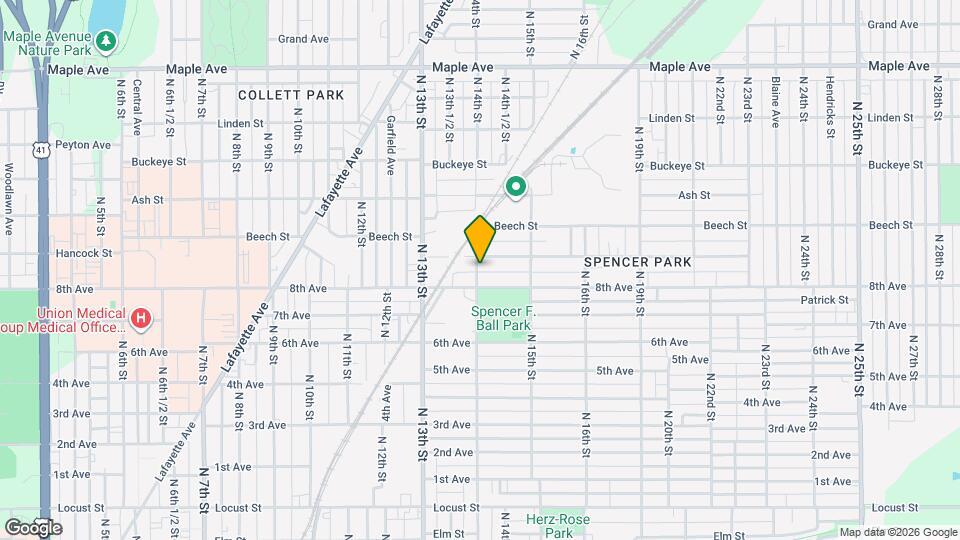 1615 N 14th St Map and Location Details