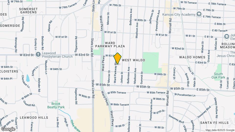 8321 Ward Parkway Plaza Map and Location Details