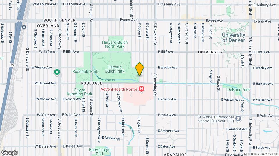 2464-2468 S Ogden St Map and Location Details