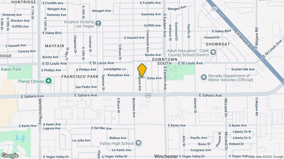 2301 Mariposa Ave Map and Location Details