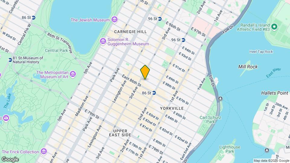 208 E 87th St Map and Location Details