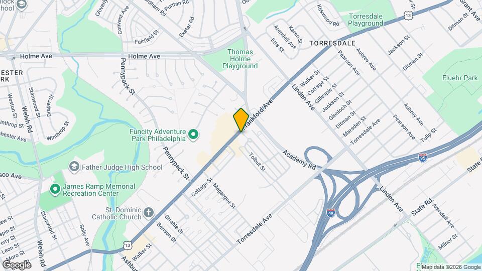 8921-25 Frankford Ave Map and Location Details