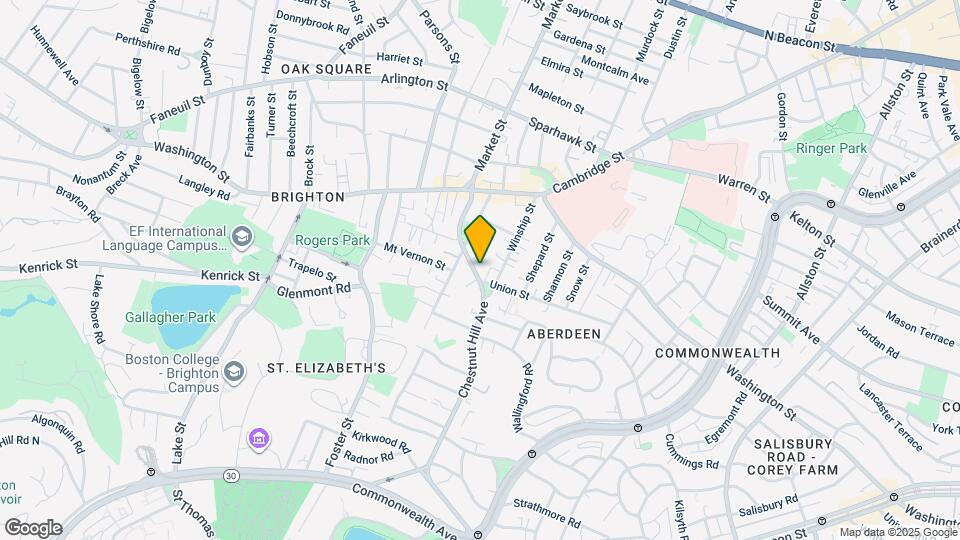 50 Chestnut Hill Ave, Unit 12A Map and Location Details