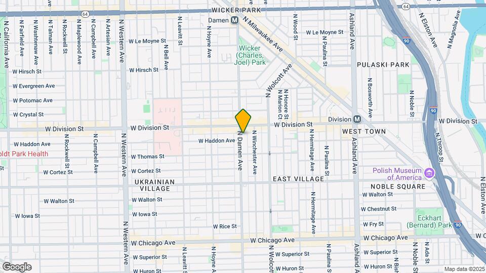 1135 N Damen Ave Map and Location Details