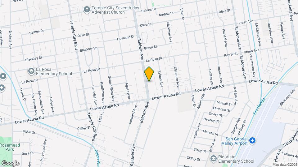 4902 Baldwin Ave Map and Location Details