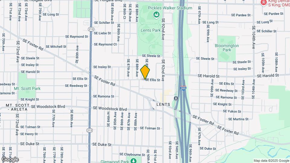 8852 SE Ellis St Map and Location Details