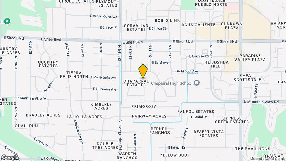 6520 E Onyx Ave Map and Location Details