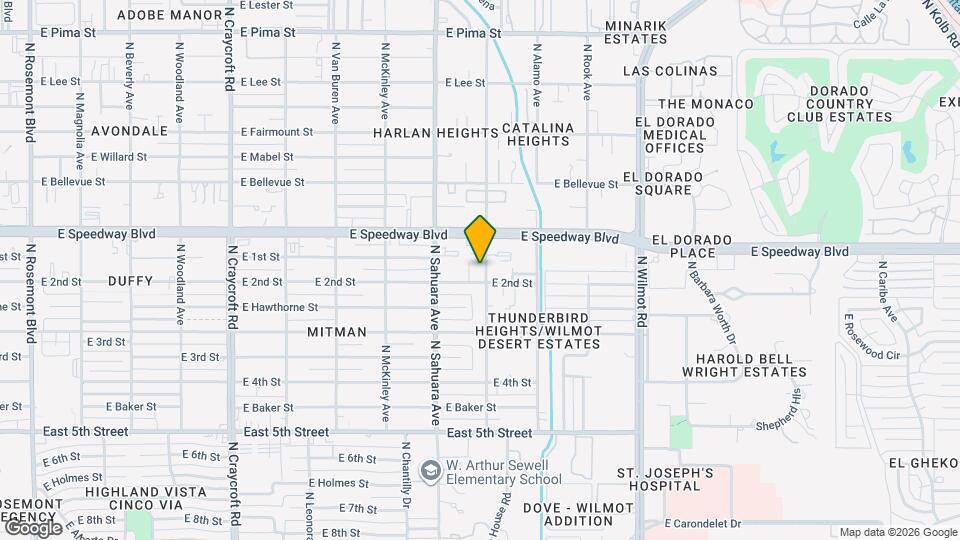 1019 N Sonoita Ave Map and Location Details