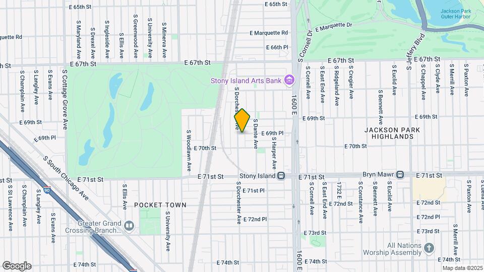 1401 E 69th Pl Map and Location Details