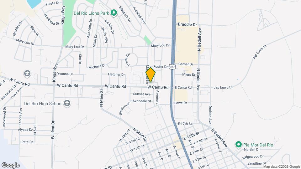 203 W Cantu Rd Map and Location Details