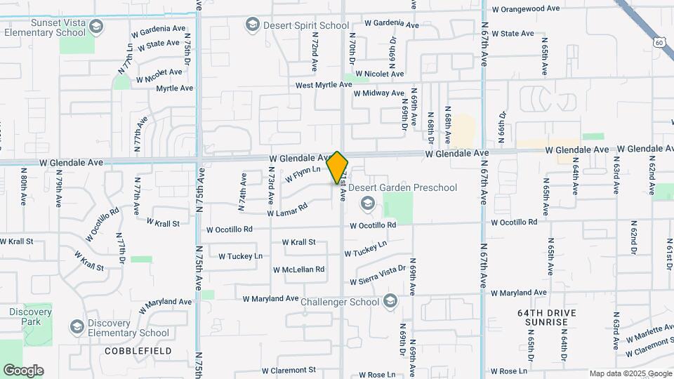 6821 N 71st Dr Map and Location Details