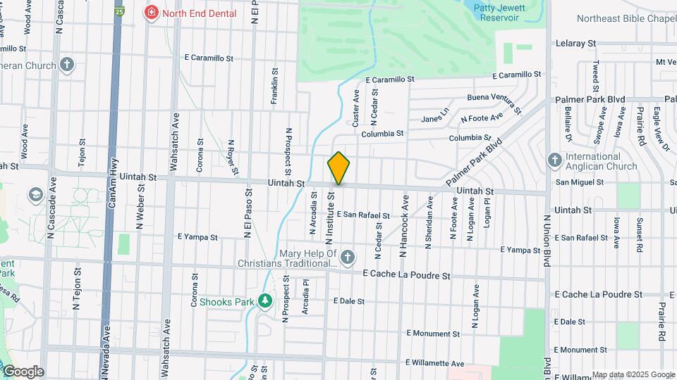 909 E Uintah St Map and Location Details