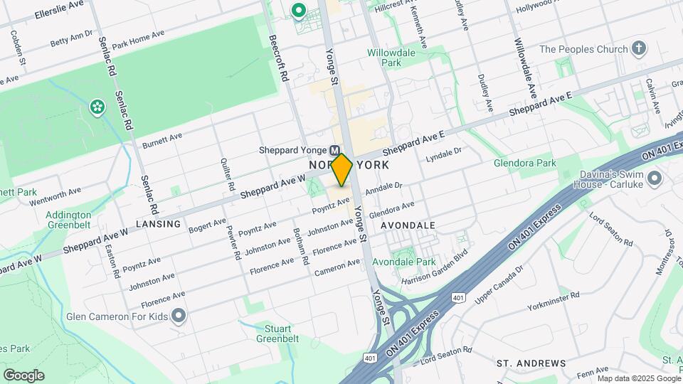150-4750 Yonge St Map and Location Details