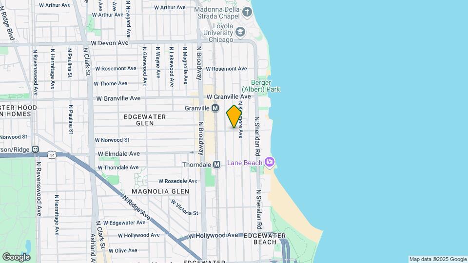 1059 W Glenlake Ave-Unit -Unit 1W Map and Location Details