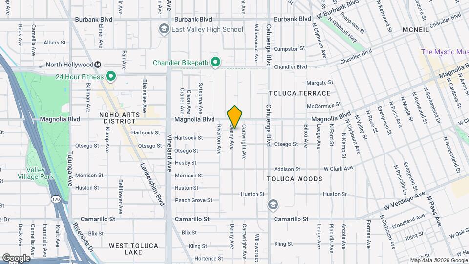 5142 Denny Ave Map and Location Details