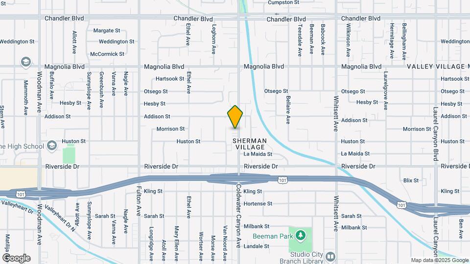 4925 Coldwater Canyon Ave Map and Location Details