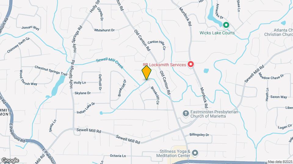 1527 Brookcliff Cir Map and Location Details