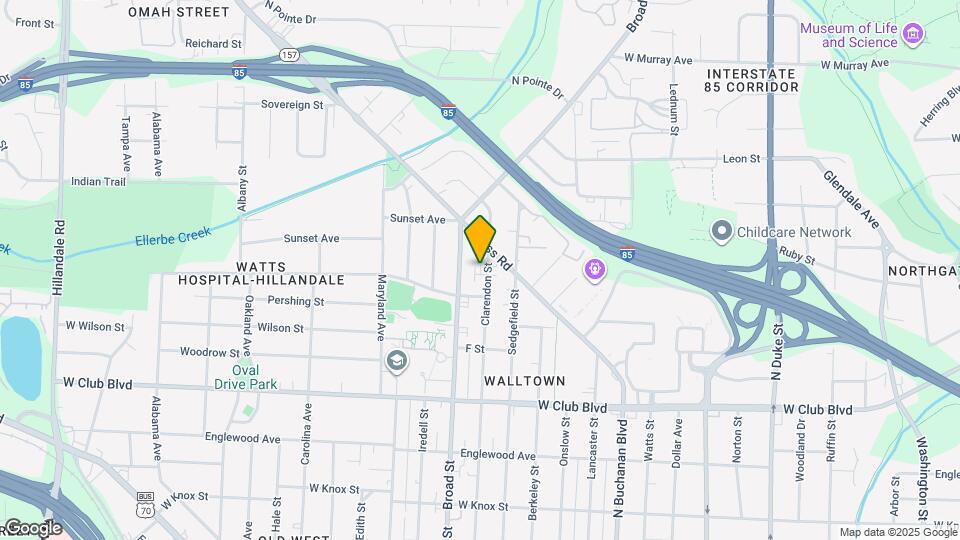 1413 Clarendon St Map and Location Details