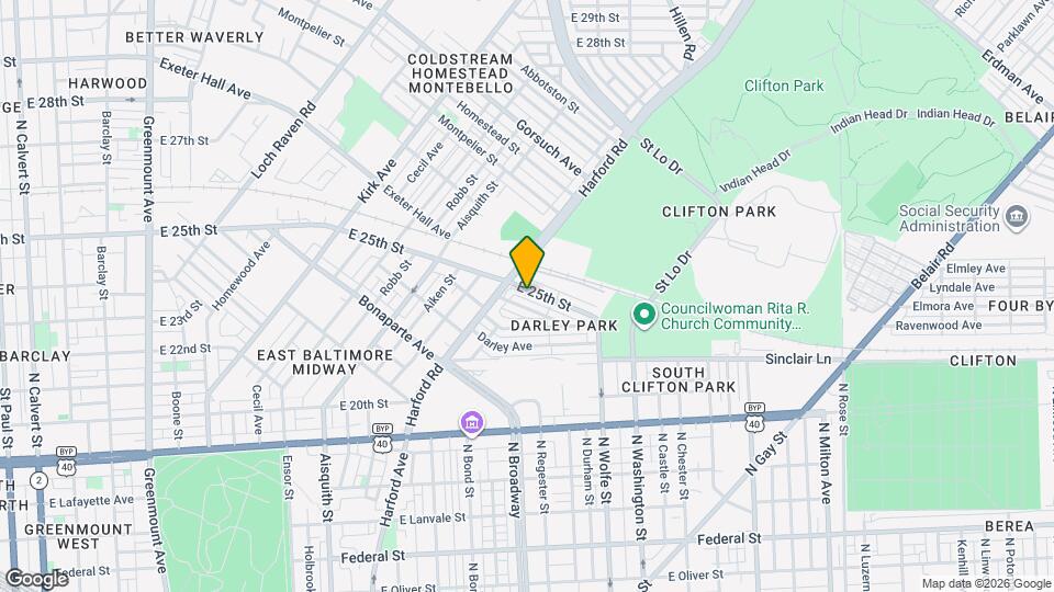 1617 E 25th St Map and Location Details