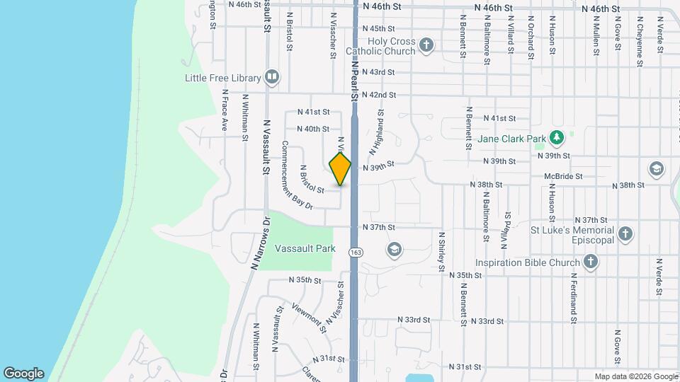 3601 N Bristol St Map and Location Details