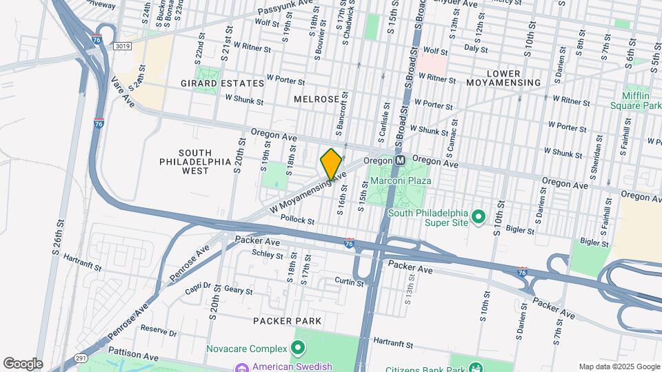 2822 S Smedley St Map and Location Details