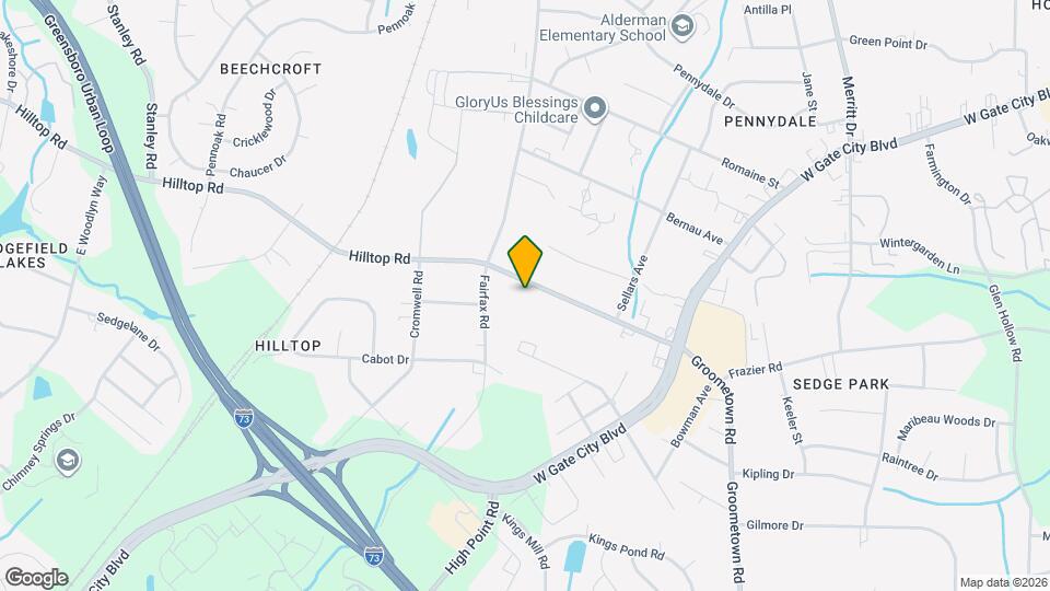 4321 Hilltop Rd Map and Location Details