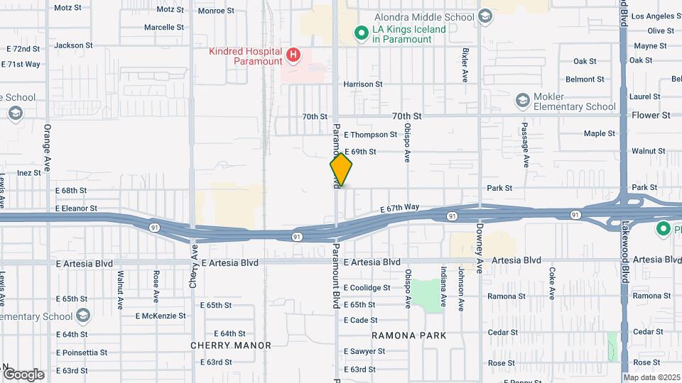 6796 N Paramount Blvd Map and Location Details