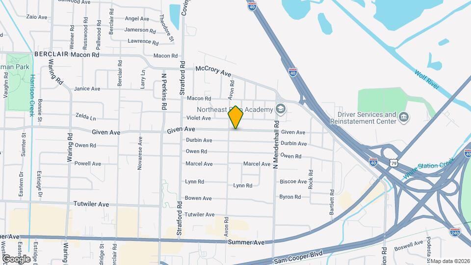 4781 Given Ave Map and Location Details