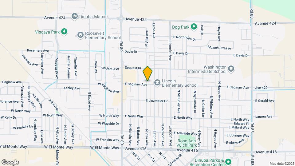 930 N Villa Ave Map and Location Details