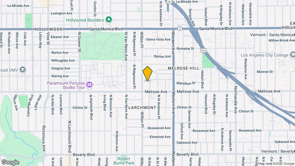 733 N Gramercy Pl Map and Location Details