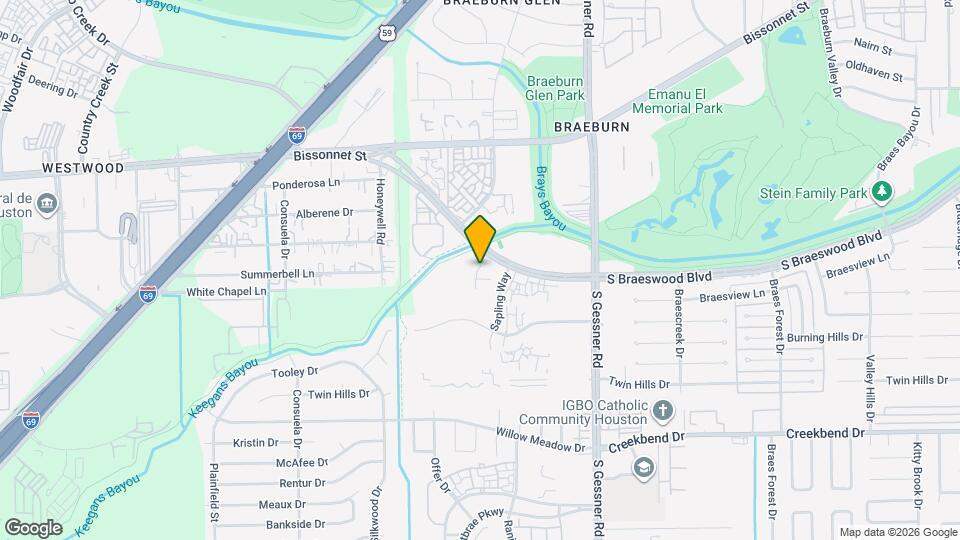 Falls of Braeswood Apartments Mapa y Detalles de la Ubicación