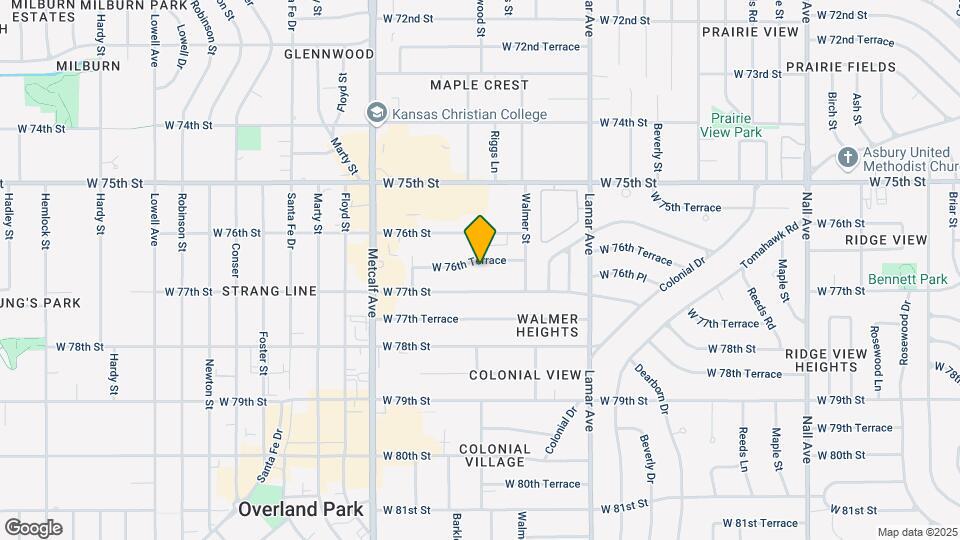 6701 W 76th Terrace Map and Location Details