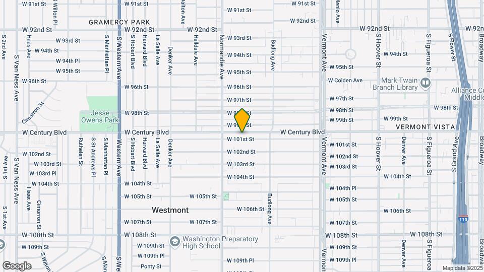 1307 W 101st St Mapa y Detalles de la Ubicación