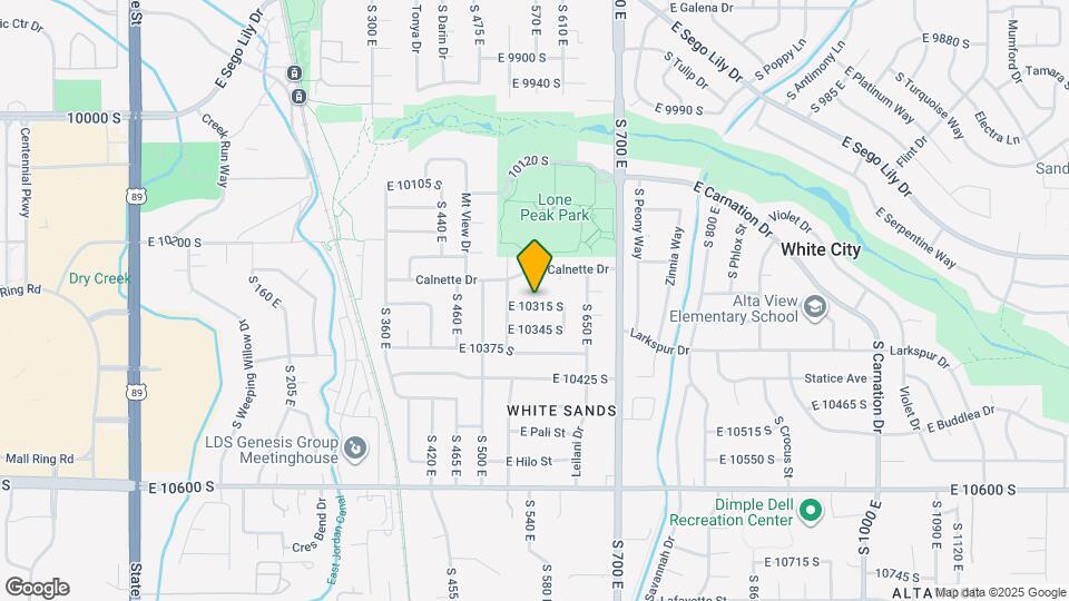 575 E 10315 S Map and Location Details