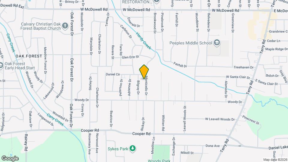 3133 Monticello Dr Map and Location Details