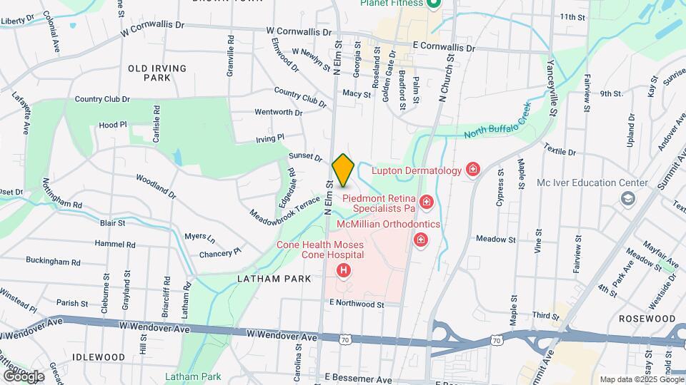1700 N Elm St Map and Location Details