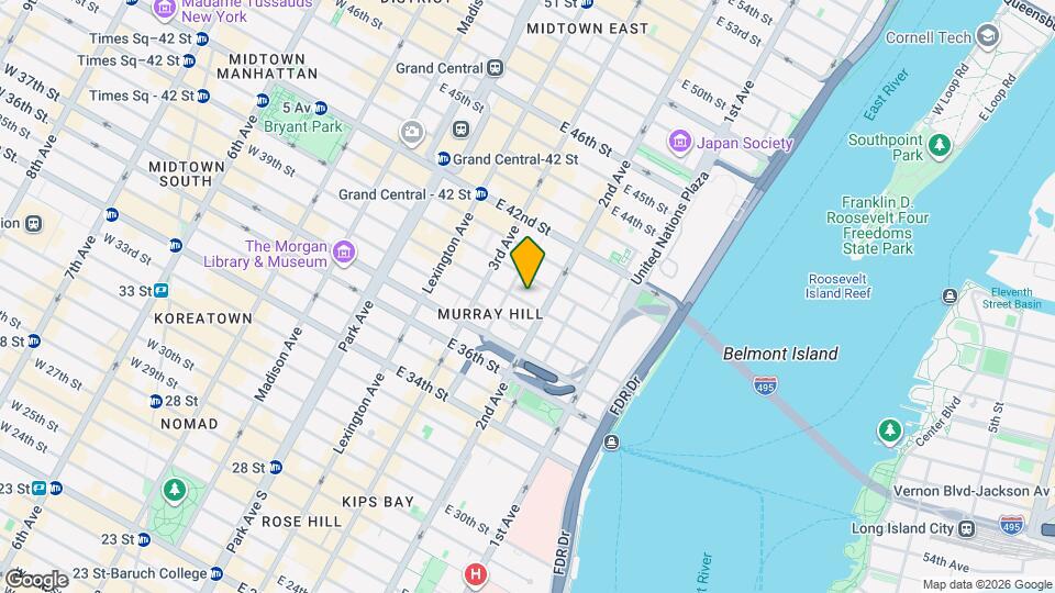 241 E 39th St Map and Location Details