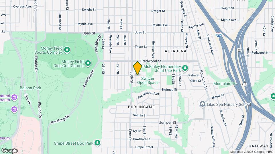 3033 Palm St Map and Location Details