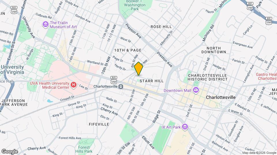 614 Brown St Map and Location Details